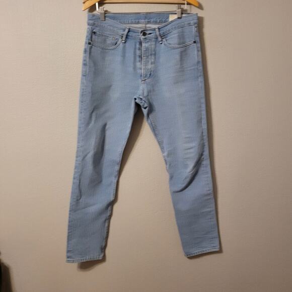 Rag & Bone Mens Standard Issue Slim Fit 2 Blue Denim Jeans Size 32 Button Fly - Picture 1 of 12